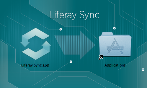 Figure 4.22: Drag the Liferay Sync icon to the Applications folder.