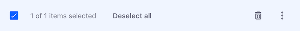 Figure 2: With multiple blog entries selected, the management bar changes to reflect the actions you can take on the selected entries.