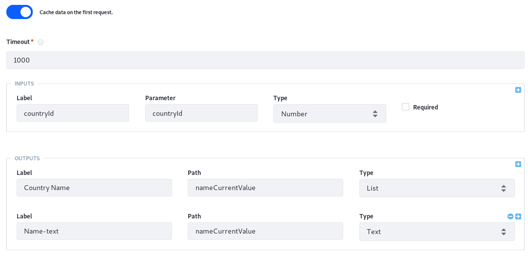 図3：RESTサービスから取得したデータを表示するようにデータプロバイダーを設定します。