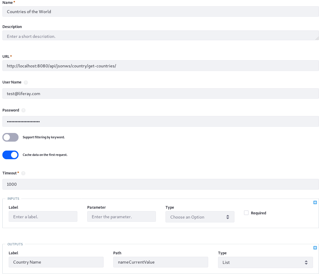Figure 1: Set up a simple data provider in no time.