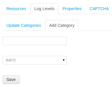 Figure 2.2: Adding your own logging classes is easy. To add a logging class, just specify it in this field.