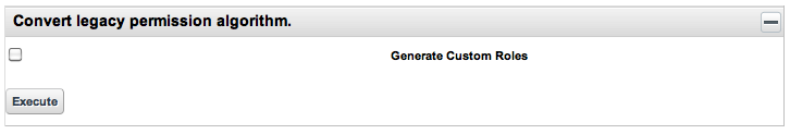 Figure 17.9: Update your permissions algorithm by clicking the Execute
button.