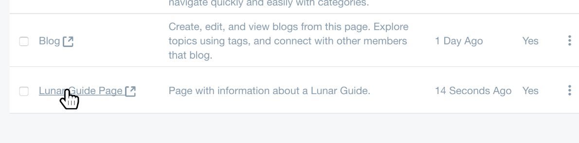 Figure 2: Click the page template to edit it.