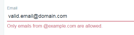 Figure 4: You can write your own custom validations.