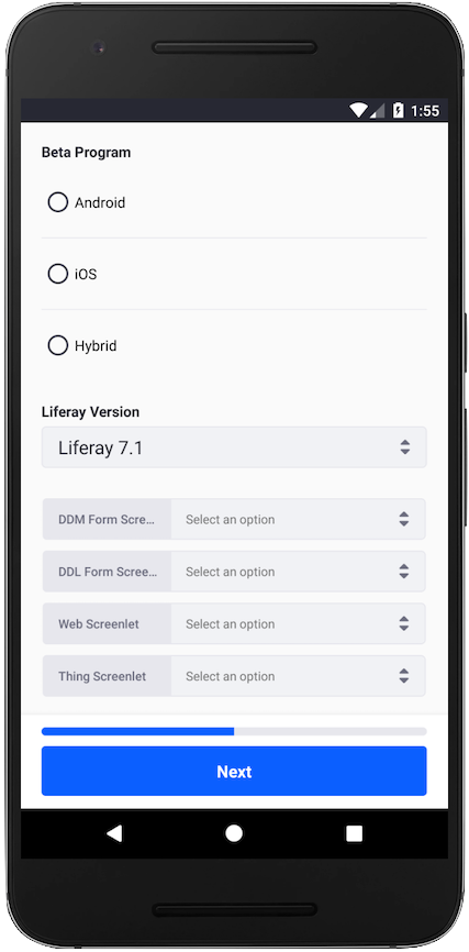 Figure 1: The DDM Form Screenlet with the Lexicon View Set.