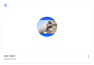 図9：ユーザーカードにはプロフィール画像を表示することもできます。