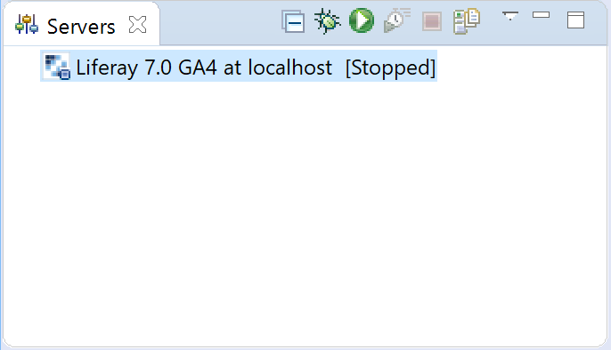 Figure 3: Your new server appears under the Servers view.