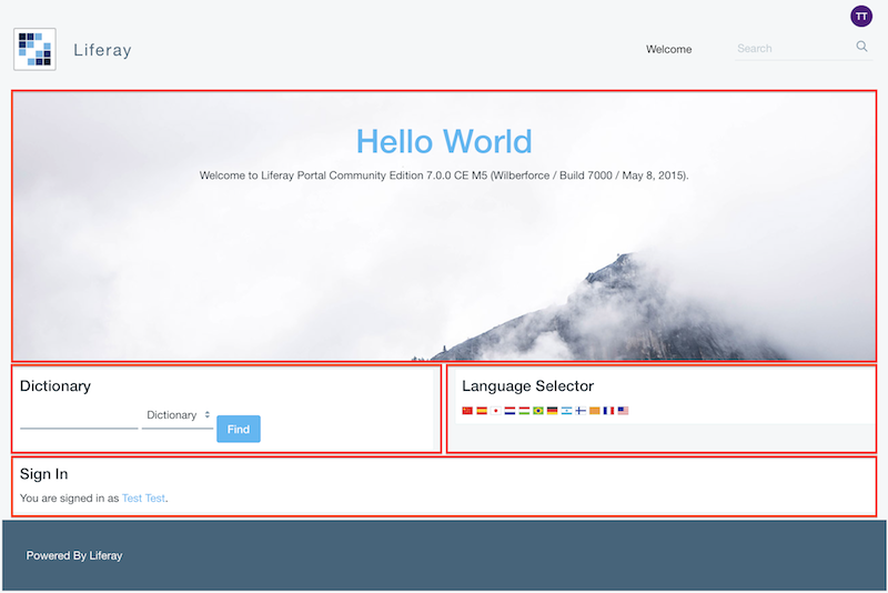 Figure 1: The 1-2-1 Columns Layout CE page layout creates a nice flow for your content.
