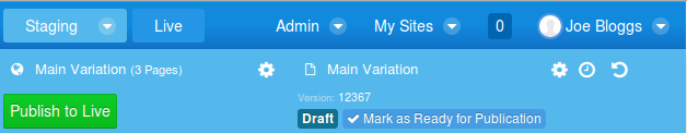 Figure 3.24: Ready to publish to the live site.