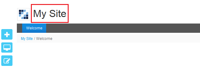 Figure 1: By default, themes display the sites title on each page.