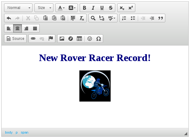 Figure 2.16: View your content changes directly in the editor.