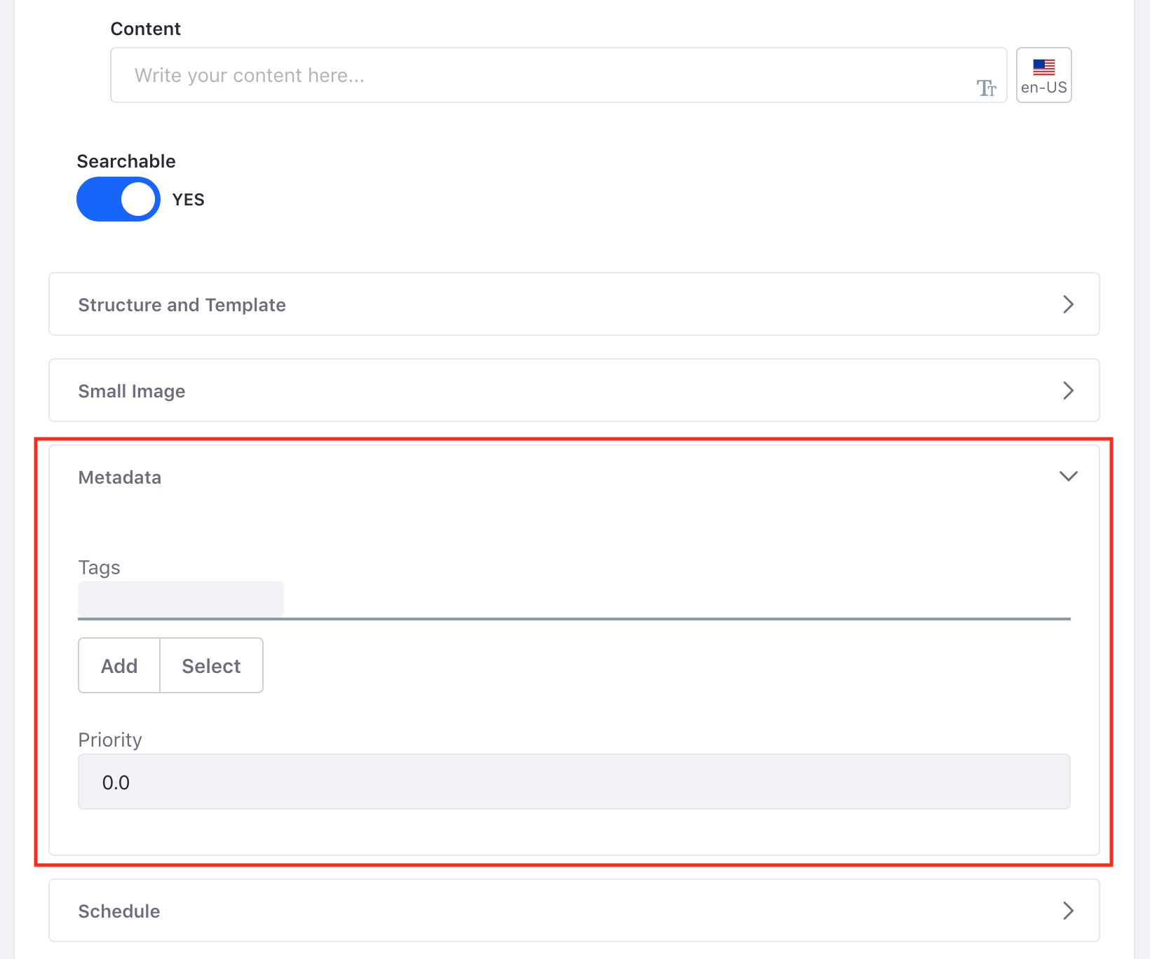図1：優先度フィールドでは、ユーザーがアセットの優先度を設定できます。