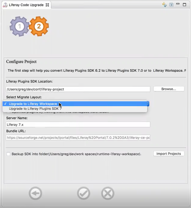 Figure 1: Liferay Developer Studios Upgrade Planner automates many aspects of the plugin upgrade process.
