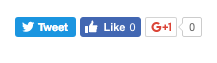 Figure 4: Here are the share buttons with displayStyle set to horizontal.