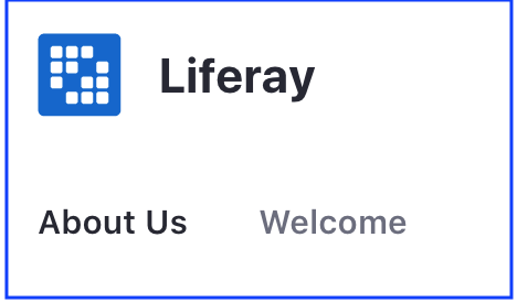 図4：* About がホームページになり、 Welcome *がナビゲーションの2番目になりました。