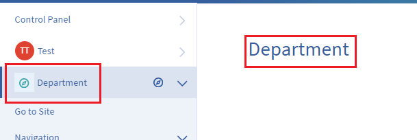 Figure 2: You can see the name of the site template youre currently editing.