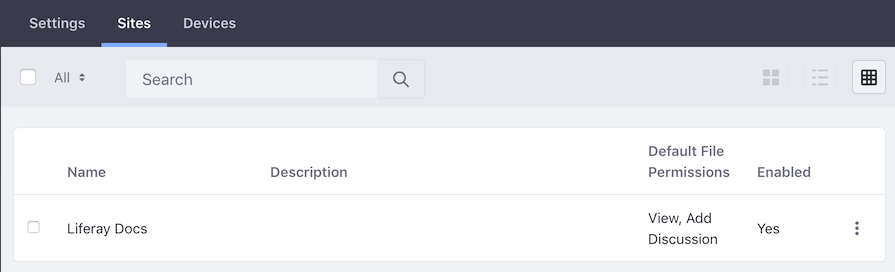 図2：Sync Connector管理者のサイトタブでは、サイトごとに同期を管理できます。
