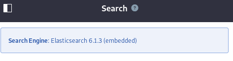 Figure 2: Elasticsearch 6 is the default search engine.