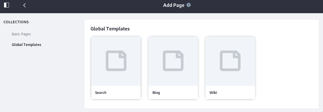 Figure 4: Use the search page template to create your sites dedicated search page.