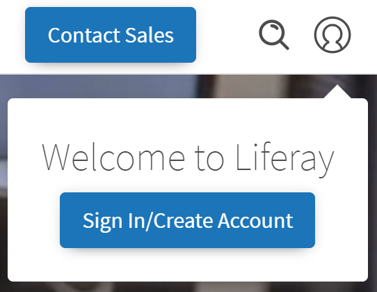 Figure 1: Hover over the Profile button and click Sign In/Create Account.
