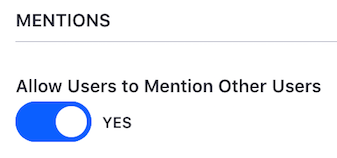 Figure 4: Mentions can also be enabled or disabled per site.