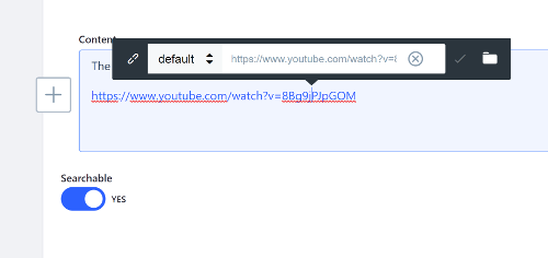 Figure 3: The link Styles toolbar lets you format hyperlinks in the editor.