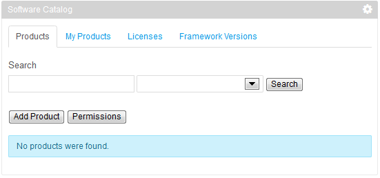 Figure 14.7: The Software Catalog portlet can be added to any of your site pages.