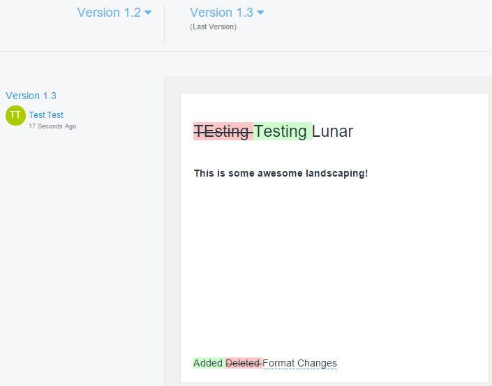 Figure 4: Comparing web content articles is a great feature to use during the Workflow process.