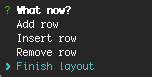図6：* Finish layout *オプションを選択して、設計を完了します。