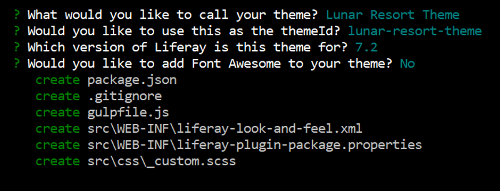 Figure 1: Answer no for the Font Awesome Prompt