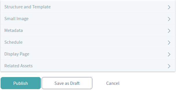 Figure 7: New web content can be customized in various ways using the menu located below the WYSIWYG editor.