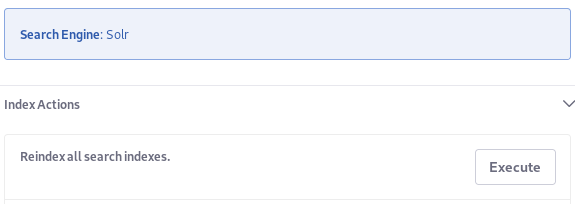 Figure 1: Once the Solr connector is installed, you can re-index your Liferay DXP data against your Solr server.