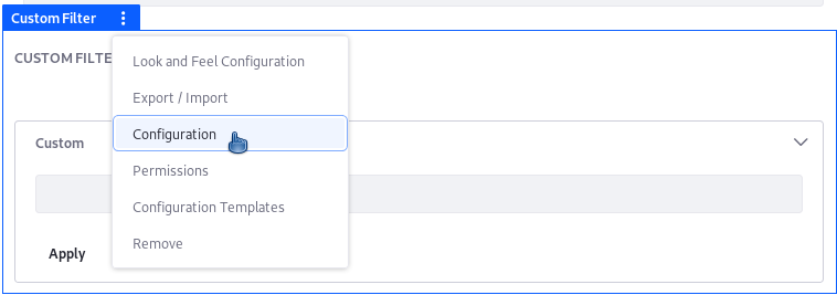 Figure 1: A custom filter has no impact until its configured.