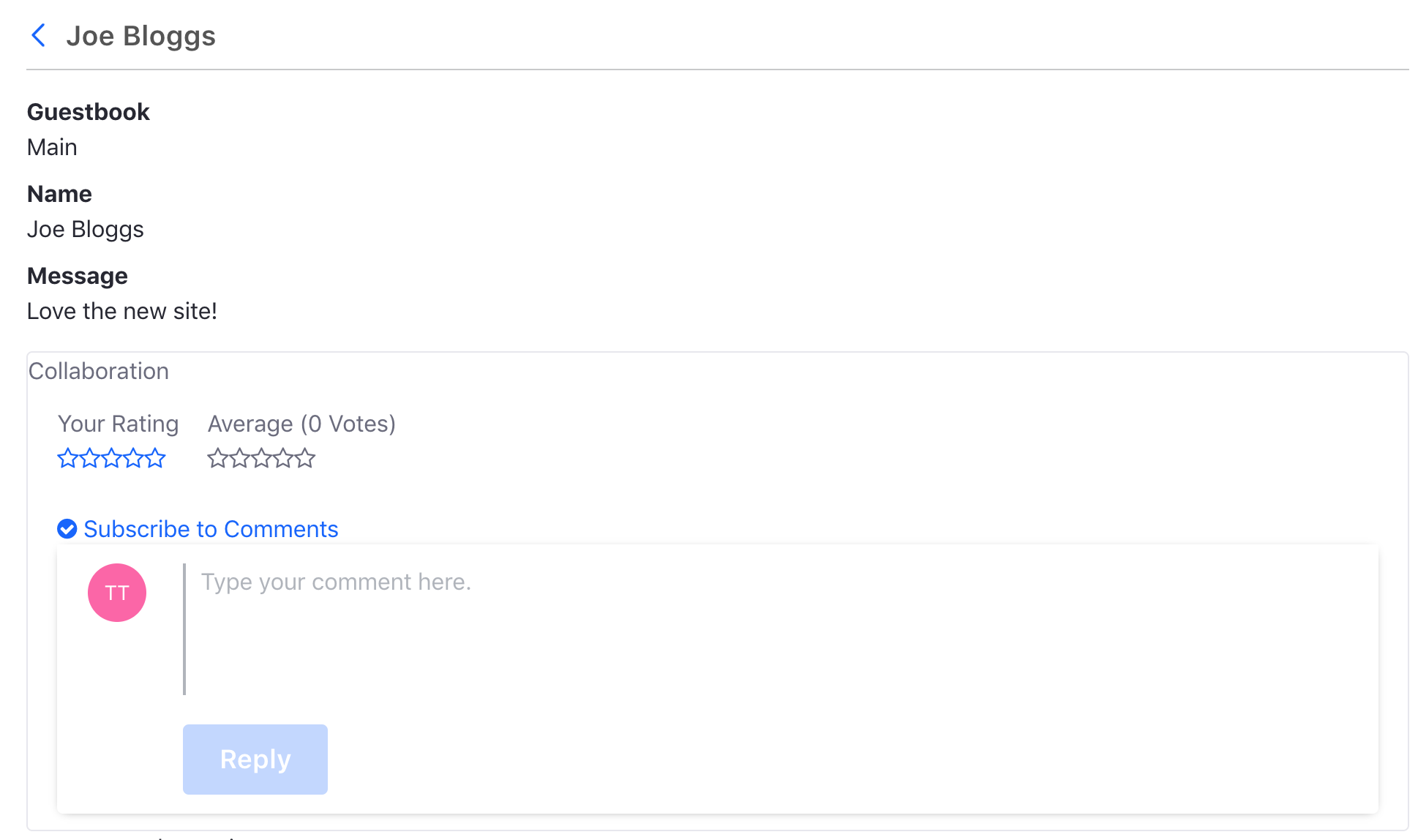 Figure 1: Now you can see comments, rating, and the full range of asset features.