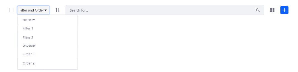 Figure 4: You can also sort and filter search container results.