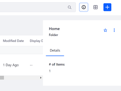 Figure 6: The info panel keeps your UI clutter-free.