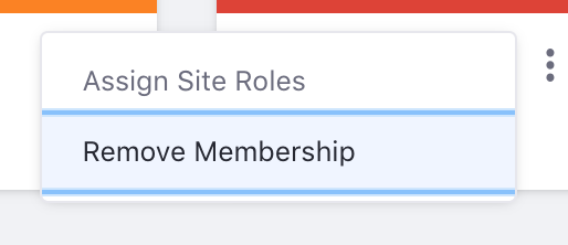 Figure 3: Selecting to remove a user. 