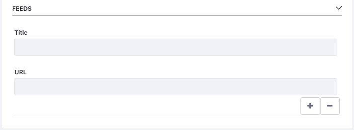 Figure 3: You can also use the RSS Publisher widgets configuration to specify which feeds to display.