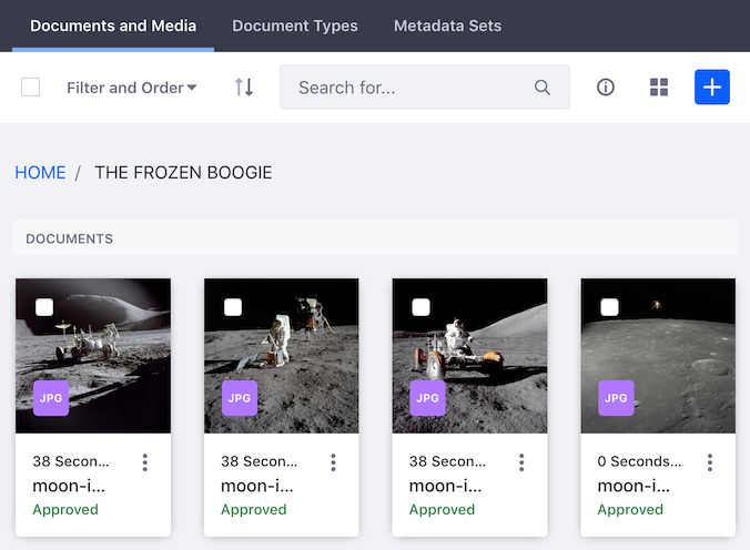 Figure 2: The Cards View type shows items in large card-like renderings.