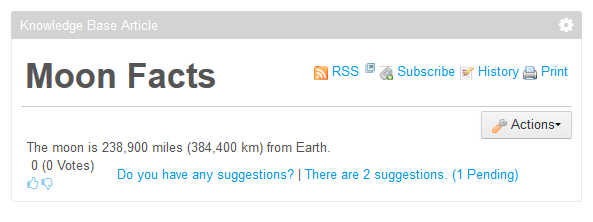 Figure 14.32: The Knowledge Base Article portlet is great at individually displaying articles.