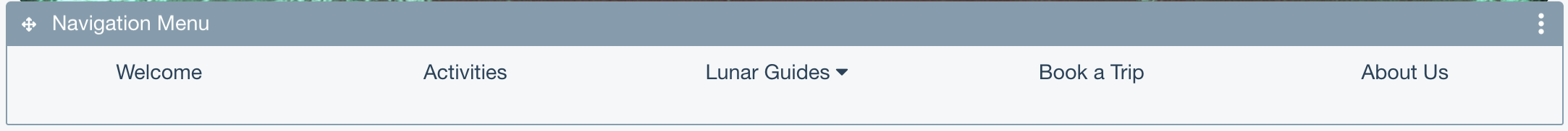 Figure 1: The Welcome page now has a navigation footer.