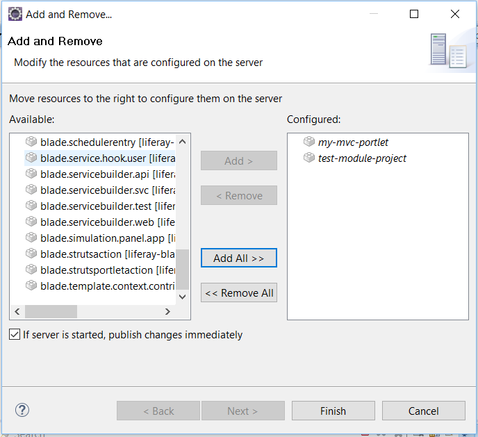 Figure 2: Using the this deployment method is convenient when deploying multiple module projects.