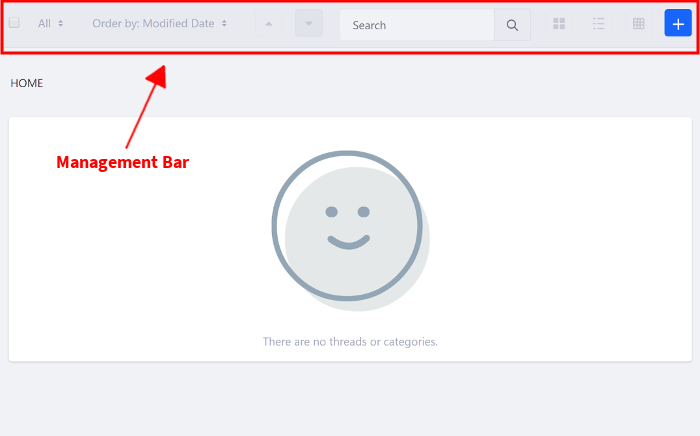 図1：管理バーを使用して、ユーザーはアプリでコンテンツを表示する方法をカスタマイズできます。