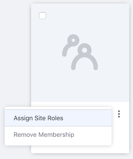 図2：ユーザーグループに* Assign Site Roles *を選択します。