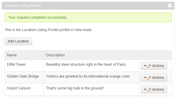 Figure 3: Liferay Portal makes it easy to customize a portlet UI. Privileged users can adjust the preference settings within the portlets configuration page.