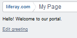 Figure 3.5: The view page of My Greeting portlet
