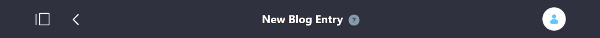 Figure 1: Adding a new blog entry displays the portlet title at the top, along with a back link.