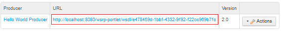 Figure 2.19: You can view the WSDL document for your producer by clicking the provided URL.