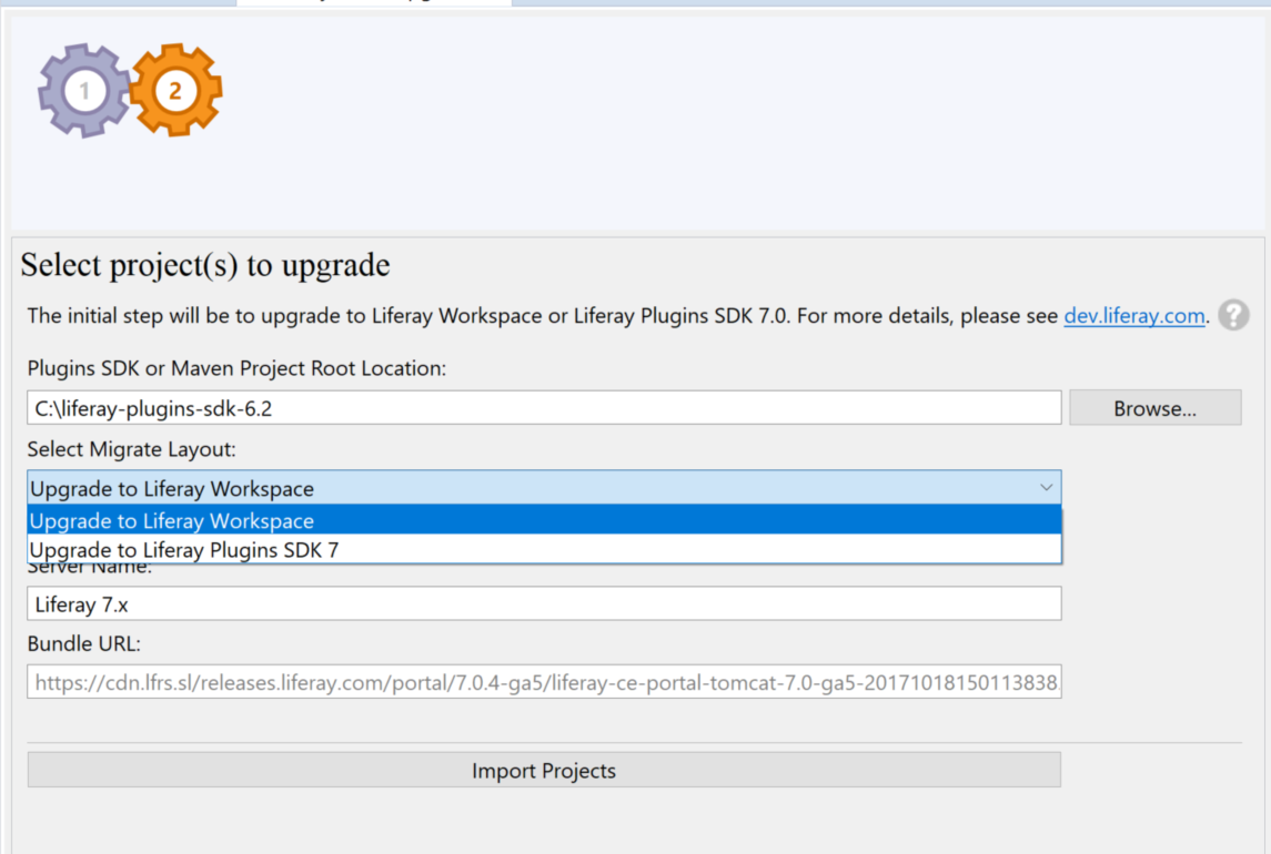 図1：LiferayDev Studio DXPのUpgrade Plannerは、プラグインのアップグレードプロセスにおける多くの面を自動化します。