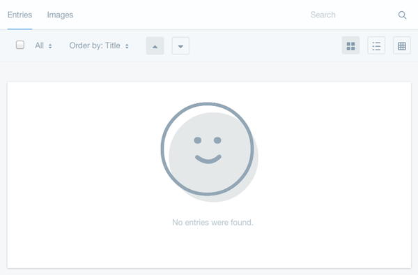 Figure 1: This is a still frame from the Blogs portlets empty results animation.